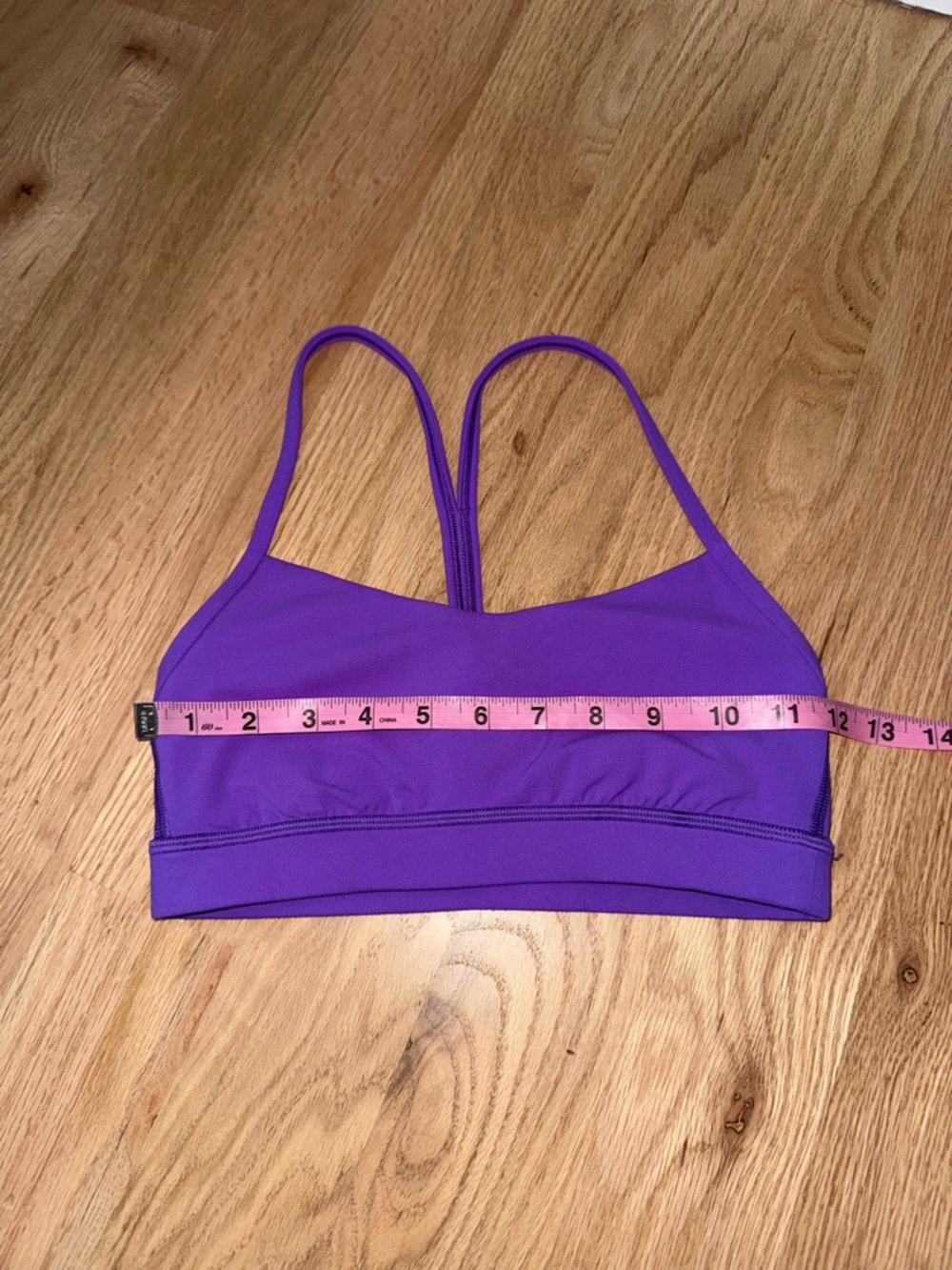 Lululemon Flow Y Bra Nulu *Light Support, A-C Cups Atomic Purple Size 4 - Picture 5 of 7